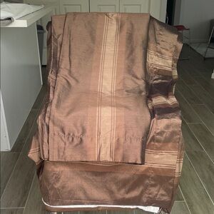 Pottery Barn 100% silk lined pair of curtains